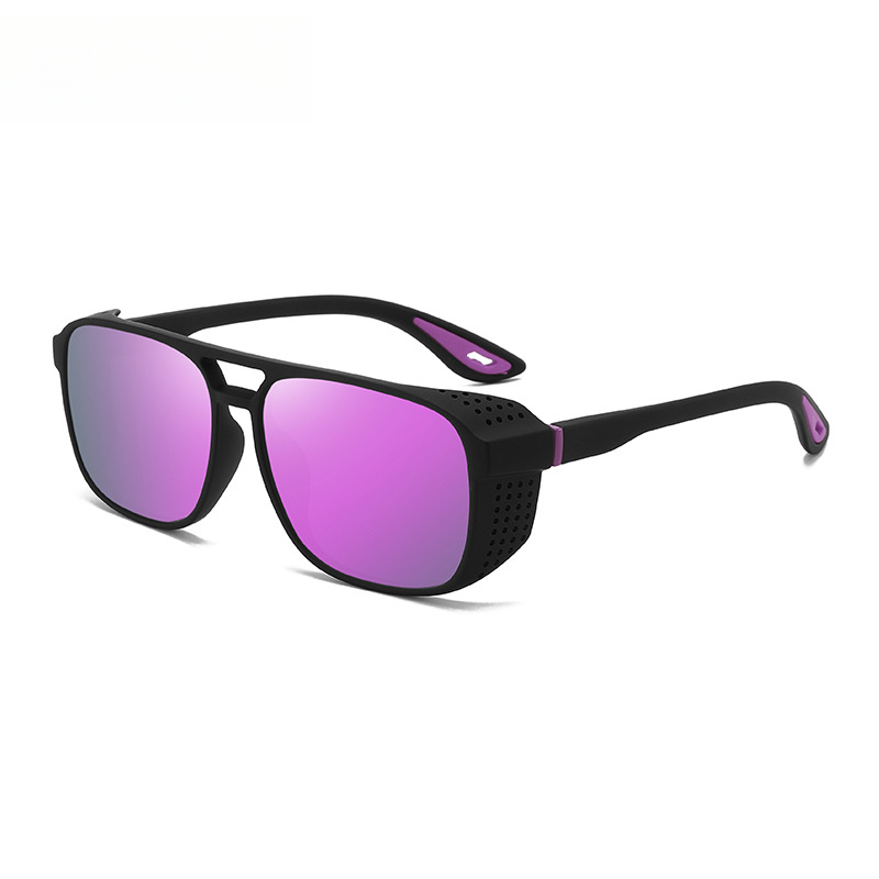 Men's and Women's Universal Polarized Sports Sunglasses - Double Bridge Side Hollow Design - UV400 Protection - Fashionable for Driving and Outdoor Activities
