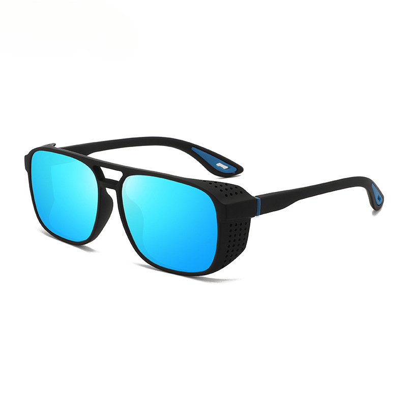 Men's and Women's Universal Polarized Sports Sunglasses - Double Bridge Side Hollow Design - UV400 Protection - Fashionable for Driving and Outdoor Activities