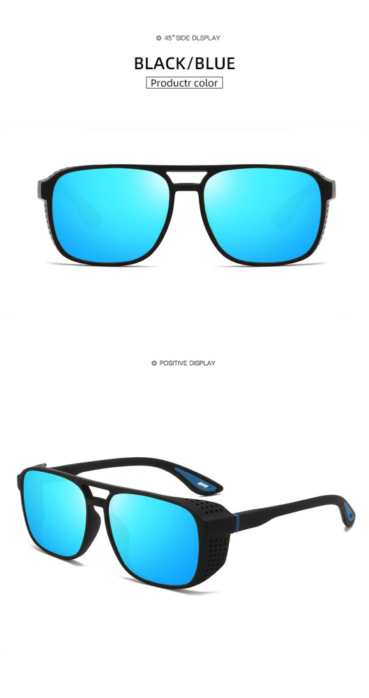 Men's and Women's Universal Polarized Sports Sunglasses - Double Bridge Side Hollow Design - UV400 Protection - Fashionable for Driving and Outdoor Activities