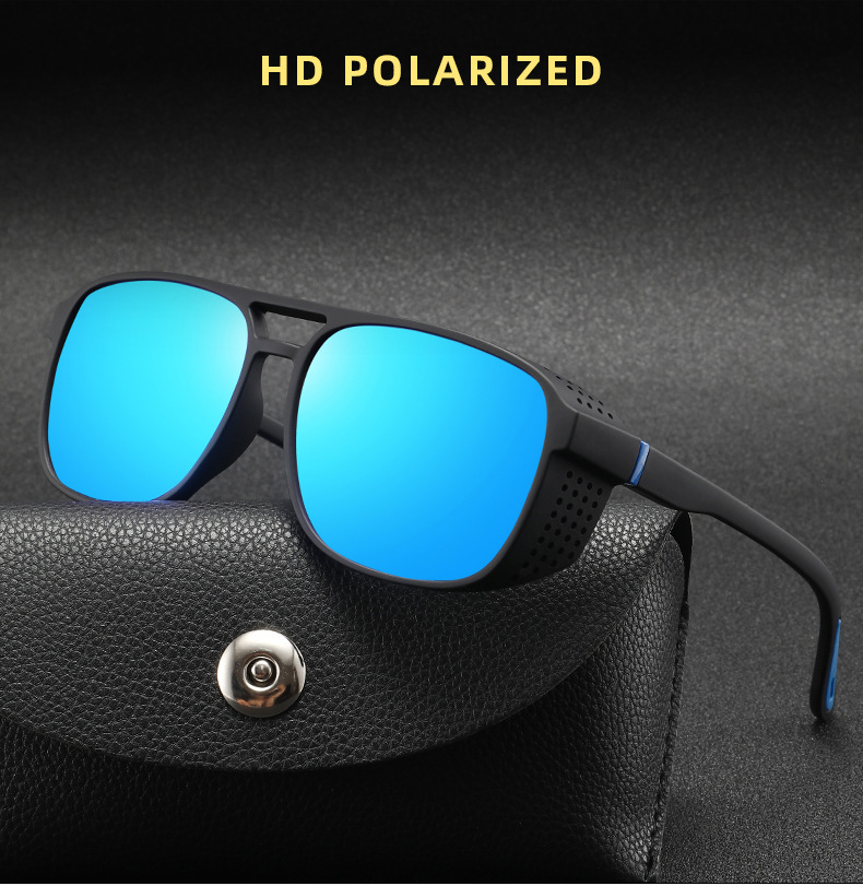 Men's and Women's Universal Polarized Sports Sunglasses - Double Bridge Side Hollow Design - UV400 Protection - Fashionable for Driving and Outdoor Activities