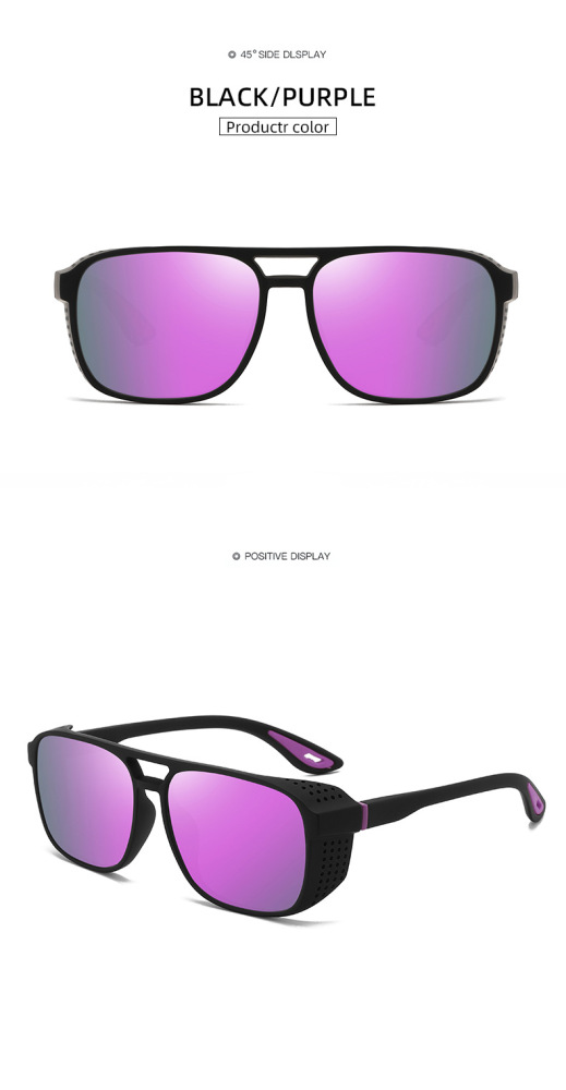Men's and Women's Universal Polarized Sports Sunglasses - Double Bridge Side Hollow Design - UV400 Protection - Fashionable for Driving and Outdoor Activities