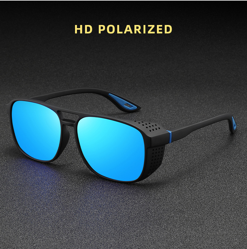 Men's and Women's Universal Polarized Sports Sunglasses - Double Bridge Side Hollow Design - UV400 Protection - Fashionable for Driving and Outdoor Activities