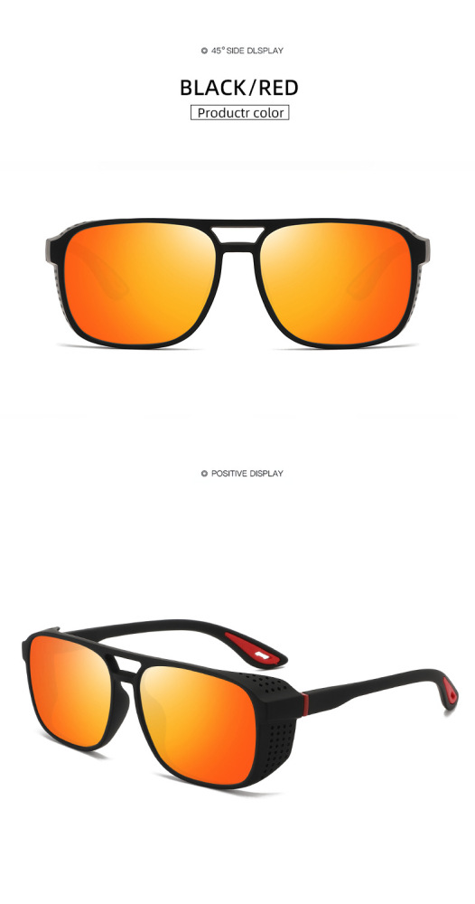 Men's and Women's Universal Polarized Sports Sunglasses - Double Bridge Side Hollow Design - UV400 Protection - Fashionable for Driving and Outdoor Activities