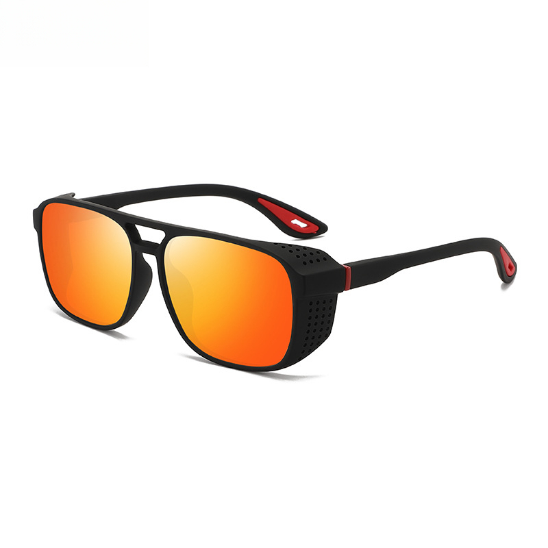 Men's and Women's Universal Polarized Sports Sunglasses - Double Bridge Side Hollow Design - UV400 Protection - Fashionable for Driving and Outdoor Activities