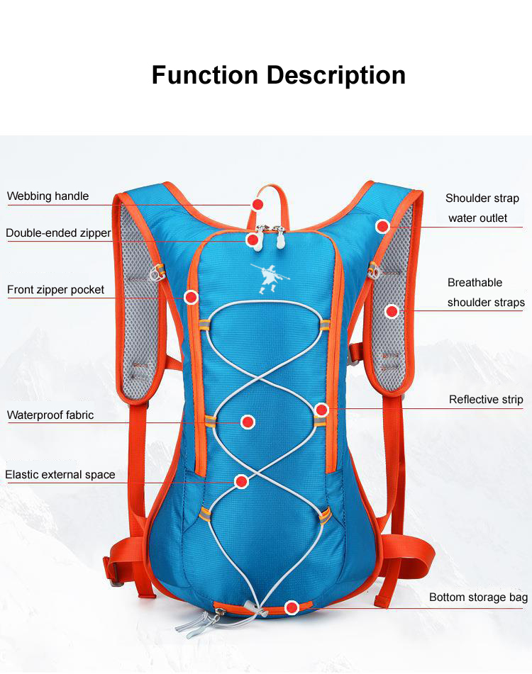 Tankye Outdoor Backpack Water-repellent Bicycle Cycling Bag Hiking and Hiking Backpack Riding Backpack Ventilated Back Support