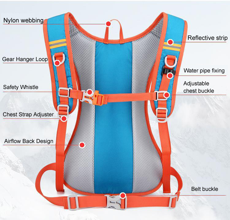 Tankye Outdoor Backpack Water-repellent Bicycle Cycling Bag Hiking and Hiking Backpack Riding Backpack Ventilated Back Support