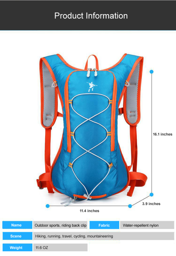 Tankye Outdoor Backpack Water-repellent Bicycle Cycling Bag Hiking and Hiking Backpack Riding Backpack Ventilated Back Support