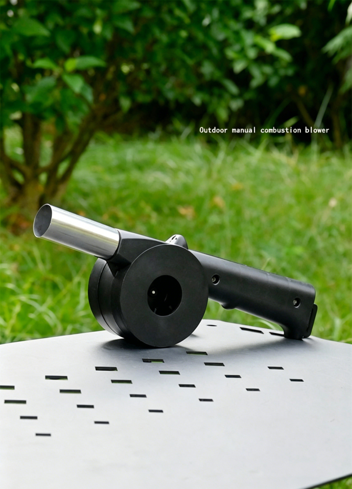 Outdoor manual bellows barbecue tool, portable blower, fireplace fan, hand-cranked fire‑starter, hand‑crank camping fire‑starter.