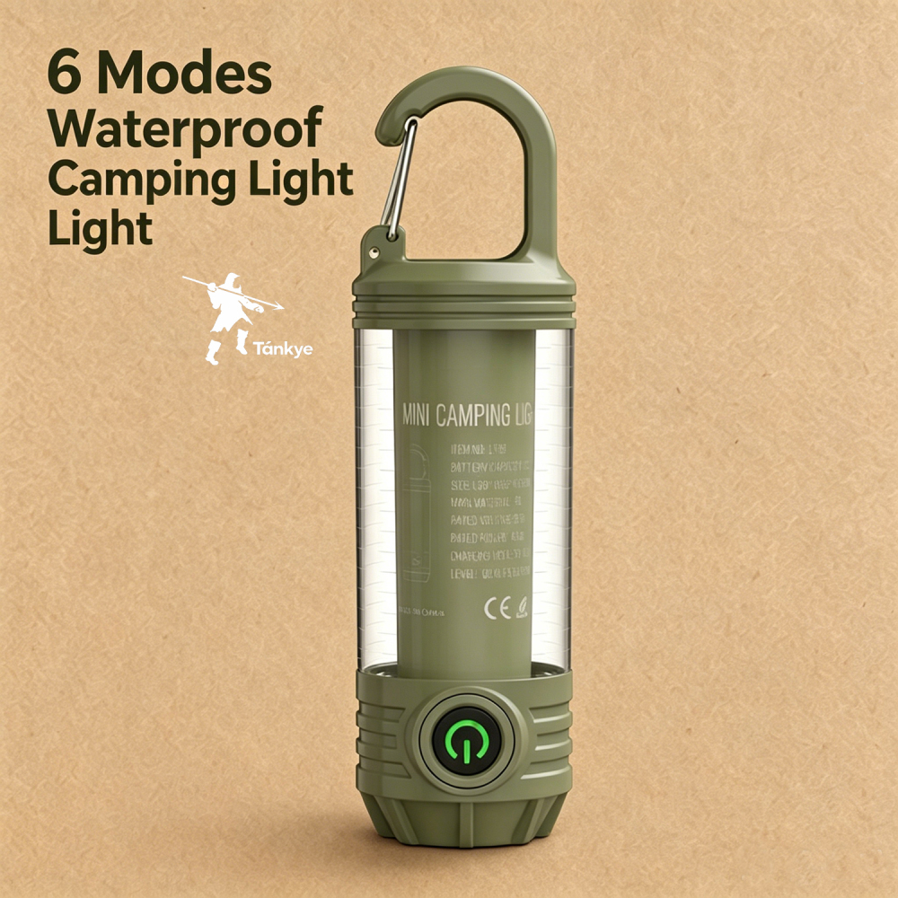 TANKYE 2026 New Year's Gift Flamix 2-in-1 LED Camping Lantern & Flashlight Rechargeable with 6 Modes IPX4 Waterproof Compact Design for Hurricane Hiking Home Emergency