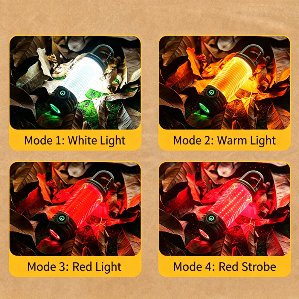 TANKYE 2026 New Year's Gift Flamix 2-in-1 LED Camping Lantern & Flashlight Rechargeable with 6 Modes IPX4 Waterproof Compact Design for Hurricane Hiking Home Emergency
