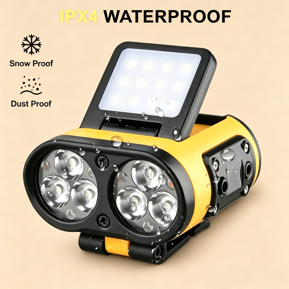 Rechargeable LED Induction Headlamp Waterproof Dual Light Source Head Mounted Flashlight Portable Outdoor Camping Fishing Running Super Bright Head Light