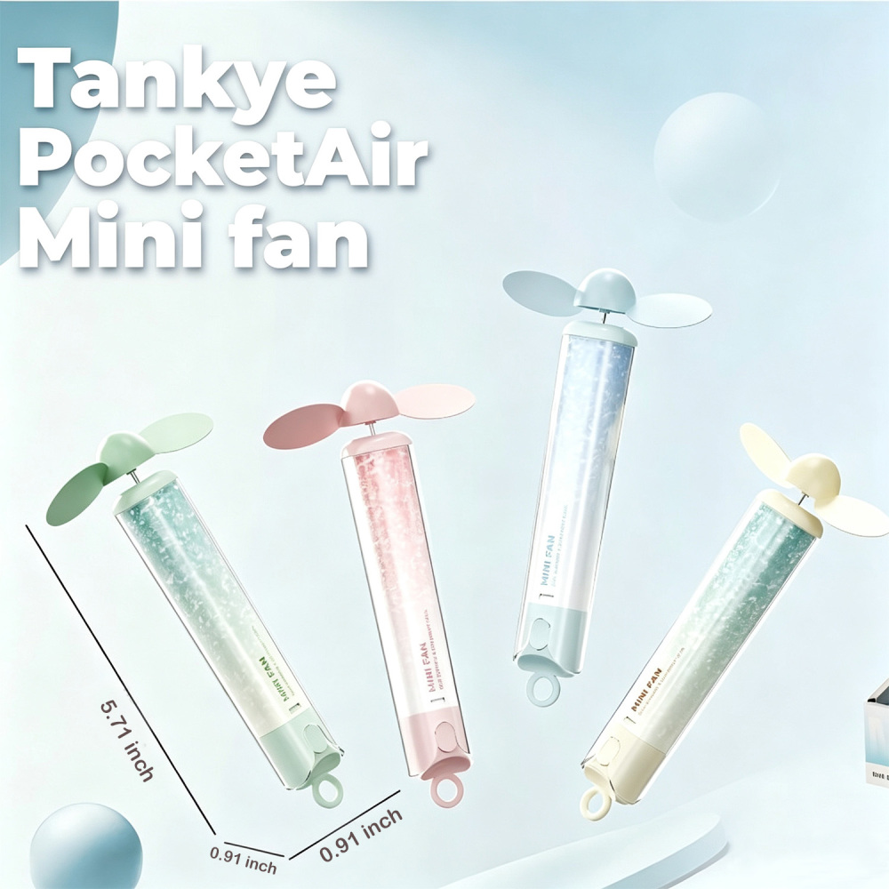 Tankye PocketAir Dragonfly Portable Fan Mini Handheld Fan, Cute Pocket Personal Fan, USB-C Rechargeable Travel Fan ,  Summer Essentials,Summer Gift for Her