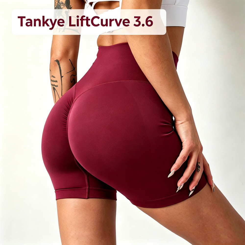 Tankye LiftCurve 3"/9"  Leggings & Biker Shorts High Waisted Workout Spandex Tummy Control Gym Running Yoga Shorts