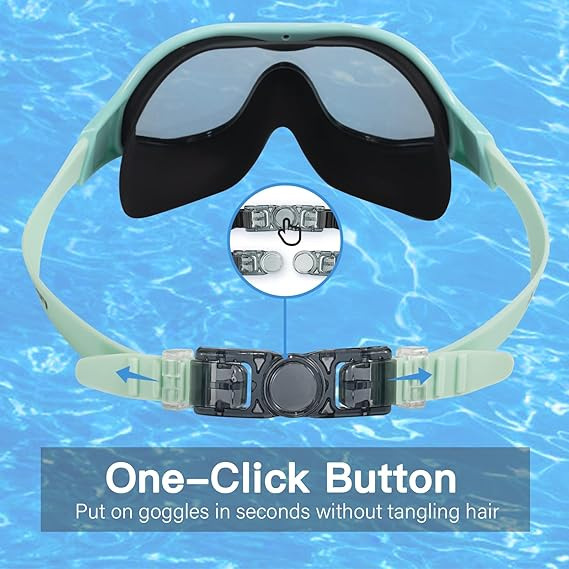 Tankye 2-Pack Panoramic Anti-Fog Swim Goggles for Adults,Wide Frame Panoramic Swim Goggles, HD Waterproof Anti-Fog Swimming Gear, Professional Diving Eye Goggles for Men & Women