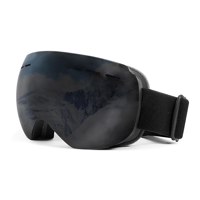Tankye Adult Ski Goggles, Large Spherical Outdoor Riding Goggles, Fits Over Glasses, UV Protection, Dual-Layer Anti-Fog Snow Goggles