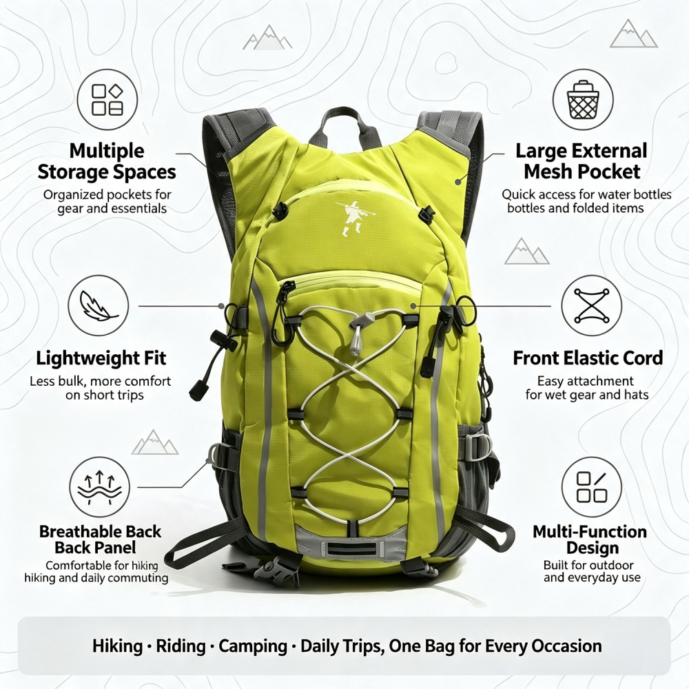 Tankye Professional Outdoor Hiking Backpack for Women, Breathable Pressure-Relief Lightweight Water-Resistant Daypack, Ideal for Travel, Cycling & Sports