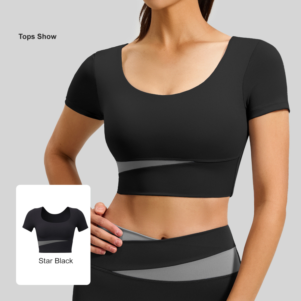 Tankye Color Block Yoga Workout Set, High Waist Tight Running Activewear, Tummy Control & Butt Lifting 2-Piece Yoga Outfit