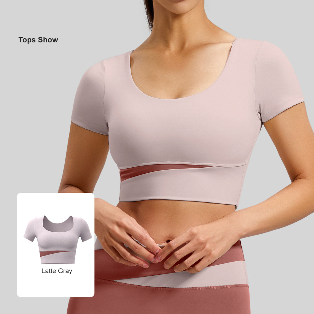 Tankye Color Block Yoga Workout Set, High Waist Tight Running Activewear, Tummy Control & Butt Lifting 2-Piece Yoga Outfit