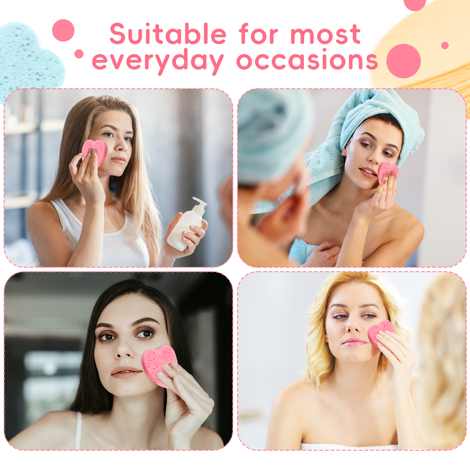 Compressed facial sponge