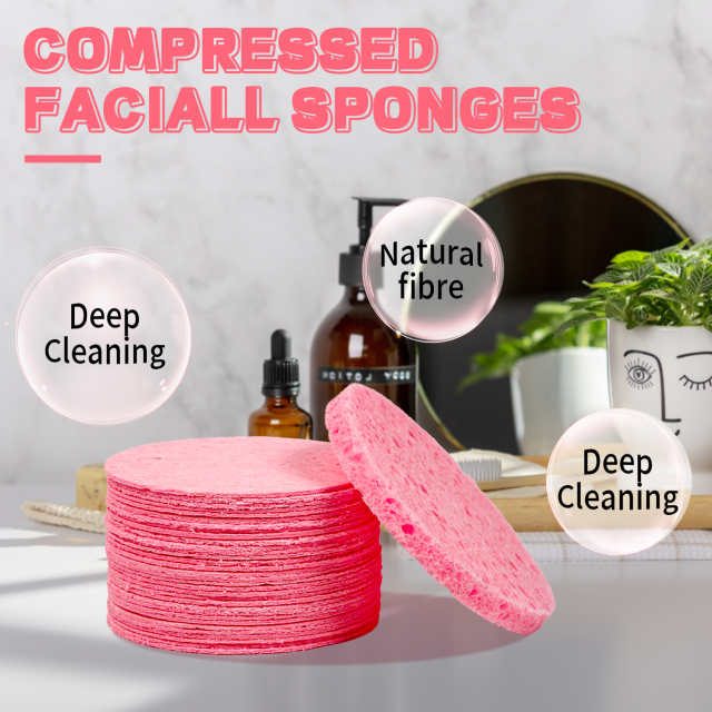Compressed facial sponge