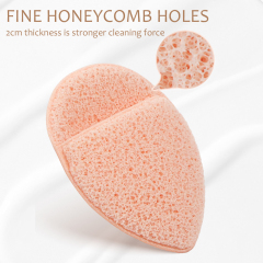 Teardrop-shaped facial cleansing puff