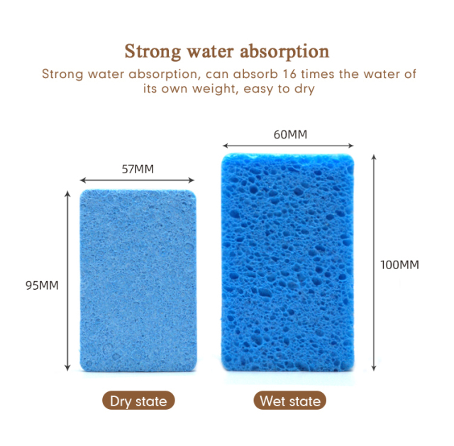 Compressed dishwashing sponge