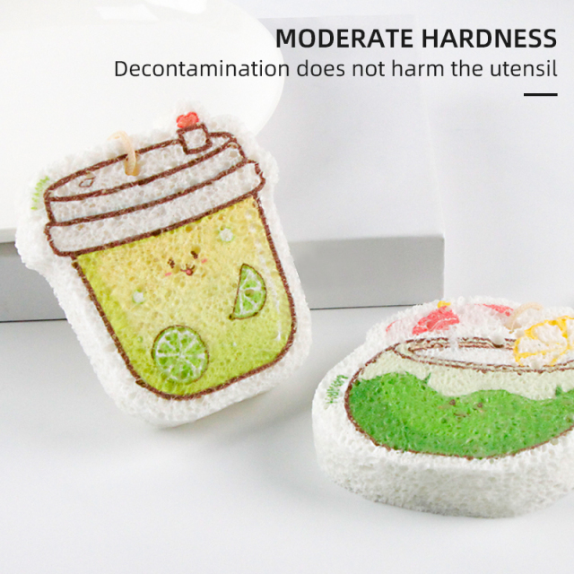 Compressed dishwashing sponge
