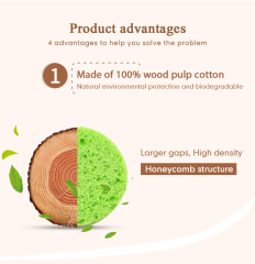 Compressed dishwashing sponge