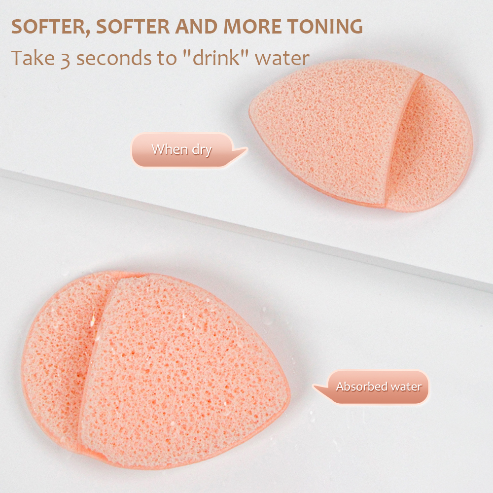 Teardrop-shaped facial cleansing puff