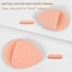 Teardrop-shaped facial cleansing puff