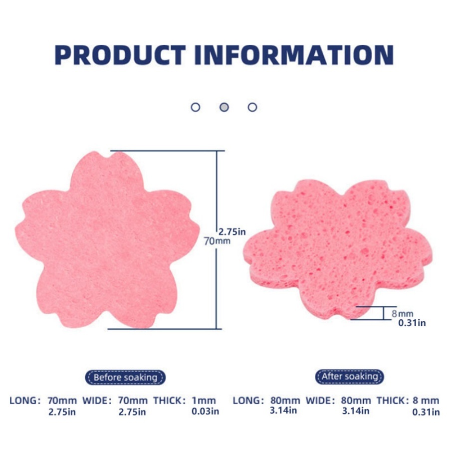 Compressed facial sponge