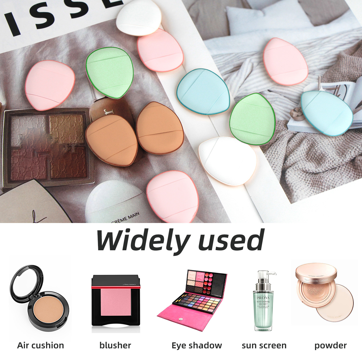 Thumb powder puff