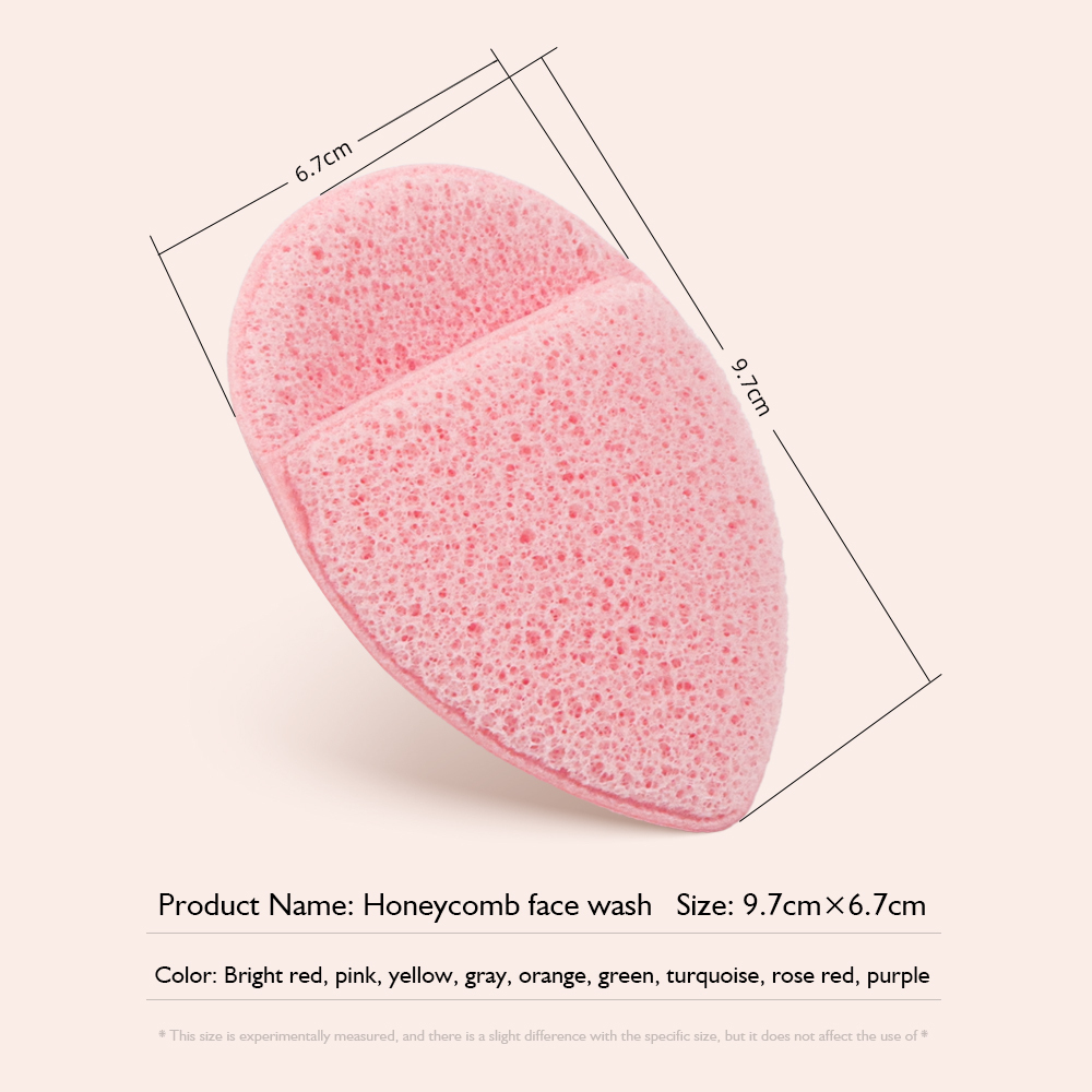Teardrop-shaped facial cleansing puff