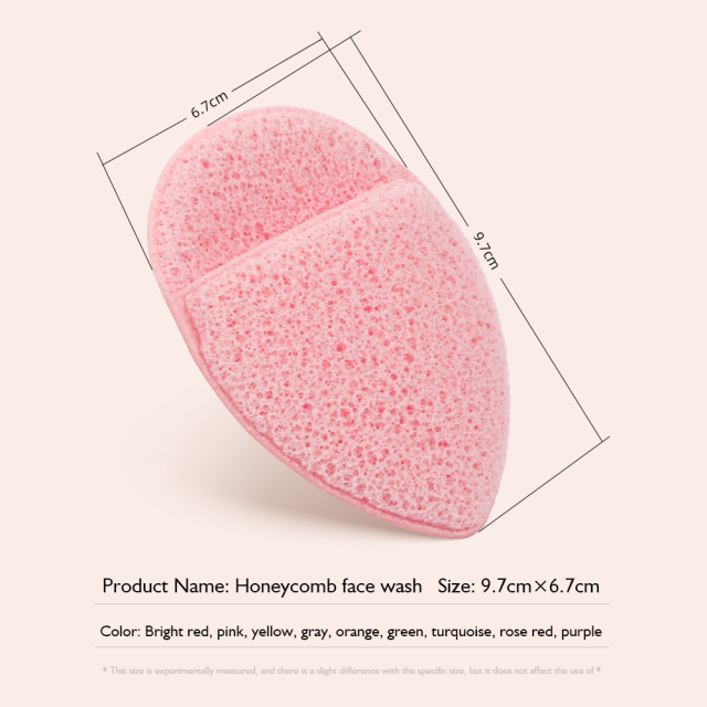 Teardrop-shaped facial cleansing puff