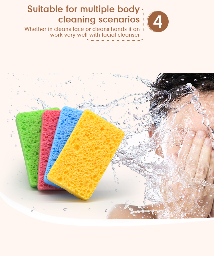 Compressed dishwashing sponge