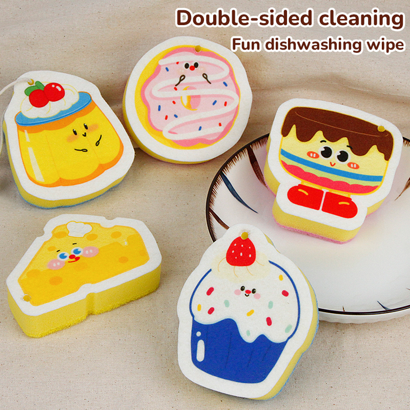 Non-woven scrub cloth for washing dishes