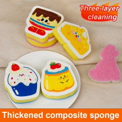 Non-woven scrub cloth for washing dishes