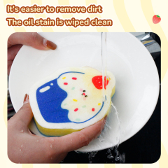 Non-woven scrub cloth for washing dishes