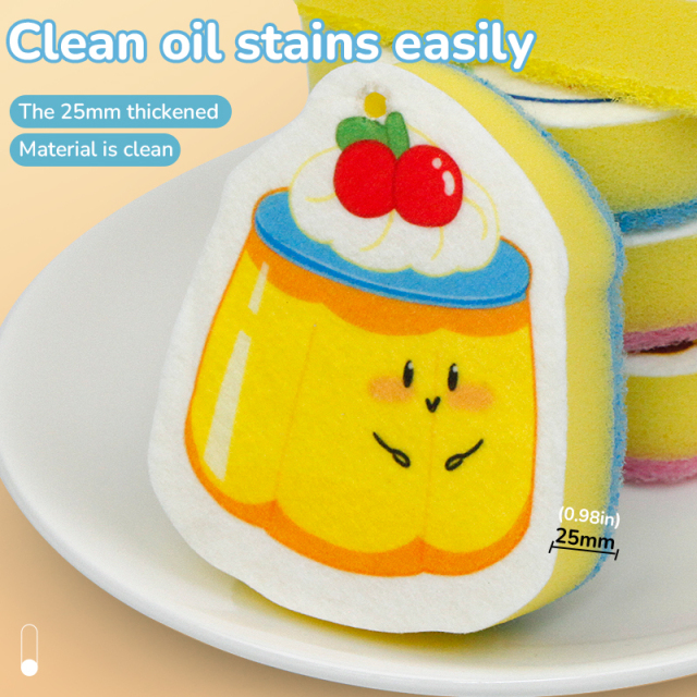 Non-woven scrub cloth for washing dishes