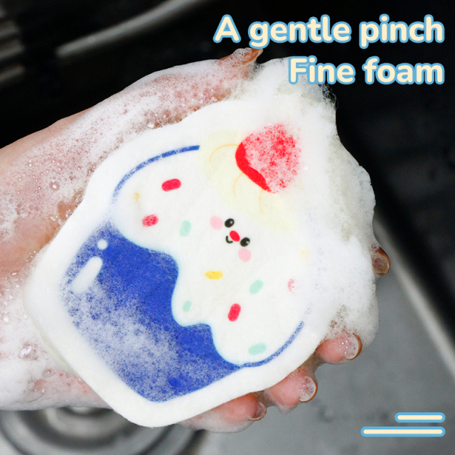 Non-woven scrub cloth for washing dishes