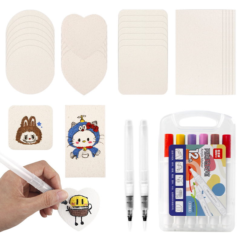 Painting wood pulp cotton set