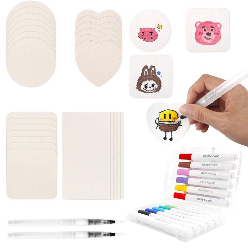 Painting wood pulp cotton set