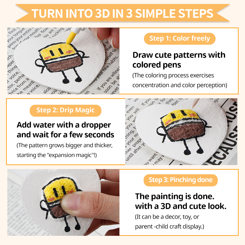 Painting wood pulp cotton set