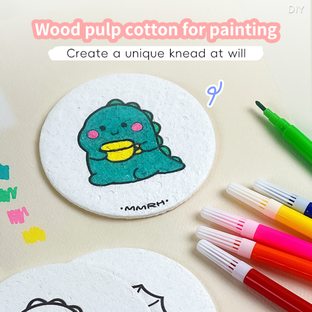 Painting wood pulp cotton set