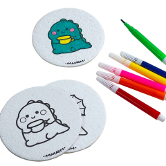 Painting wood pulp cotton set