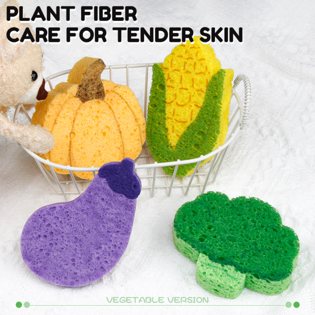 Compressed dishwashing sponge