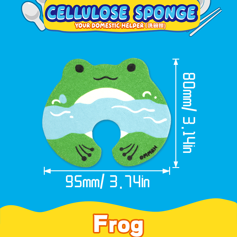 Compressed dishwashing sponge