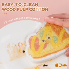 Compressed dishwashing sponge