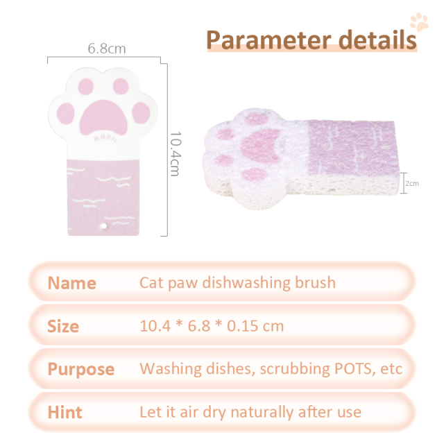 Compressed dishwashing sponge