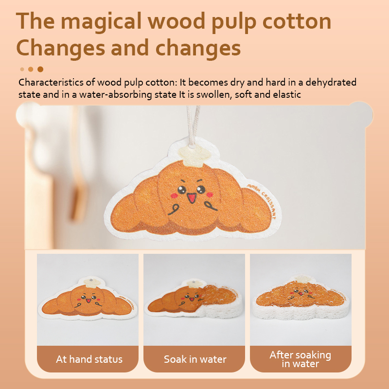 Compressed dishwashing sponge